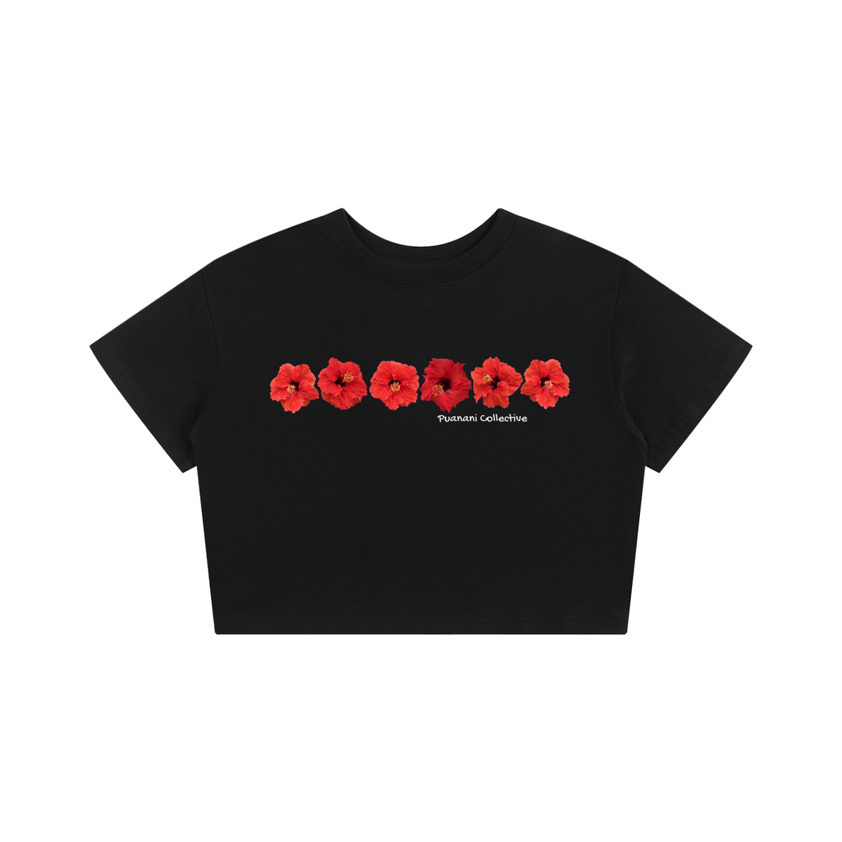 Black Pua Crop Tee